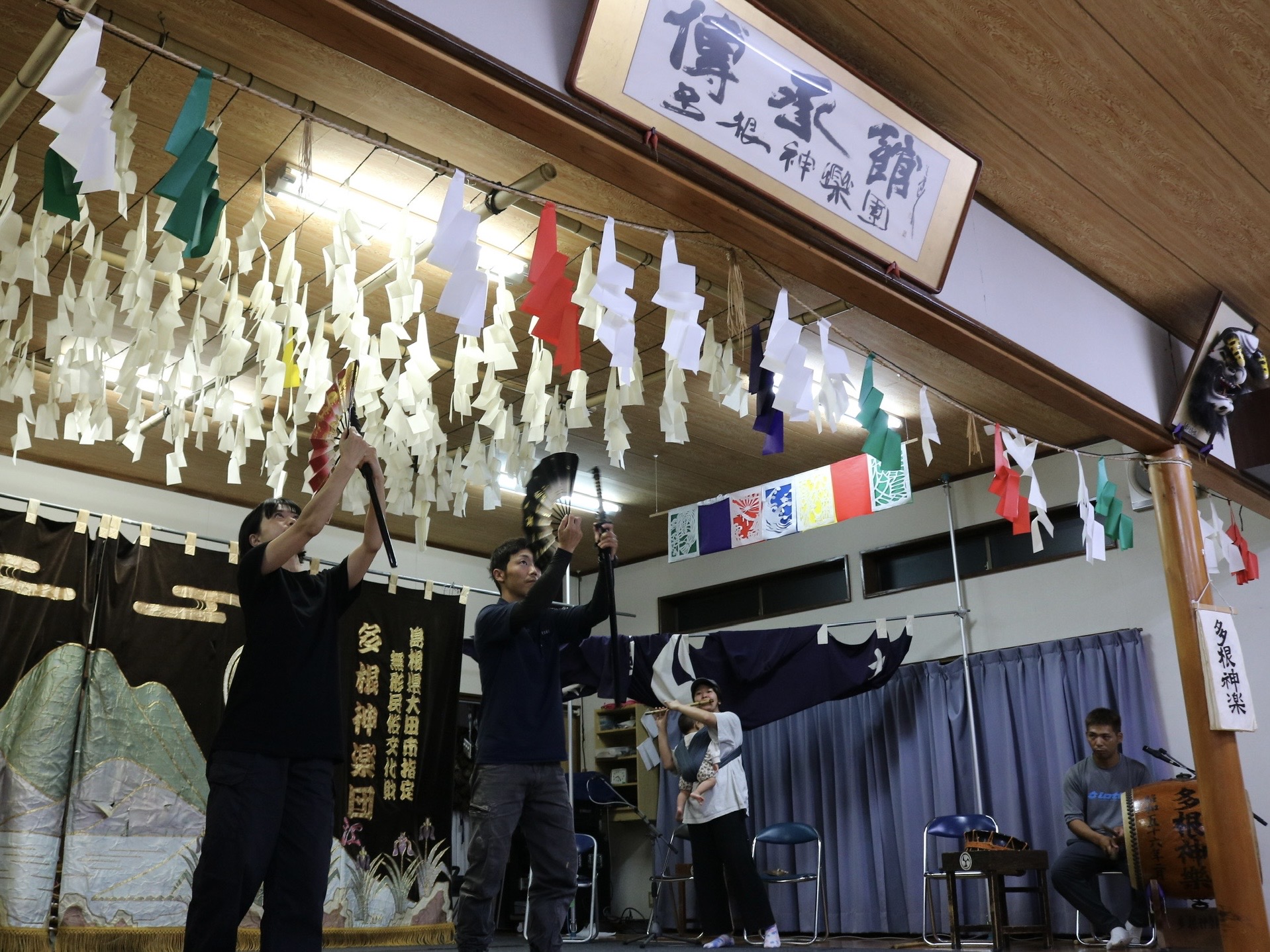 多根神楽団 練習風景